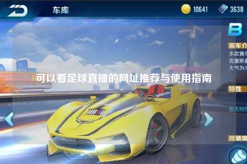 可以看足球直播的网址推荐与使用指南